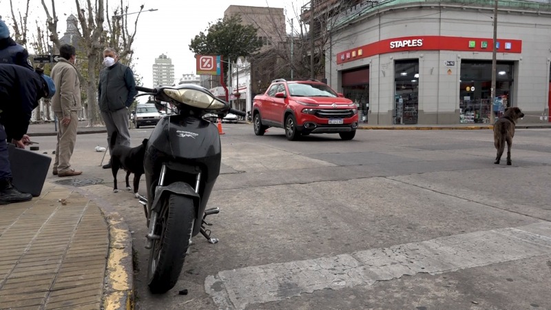 Motomandados herido en un choque en microcentro